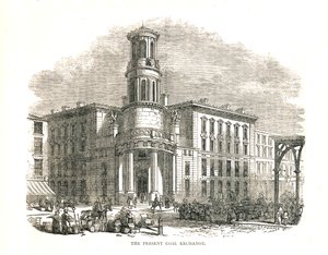 Il nuovo Coal Exchange, inaugurato dal Principe Alberto nel 1849, Thames Street da Walter Thornbury