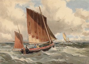 Lugger francese che si dirige verso il mare da Walter William May
