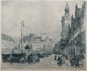 Piazza del Mercato, Lipsia, c1913 da Walter Zeising
