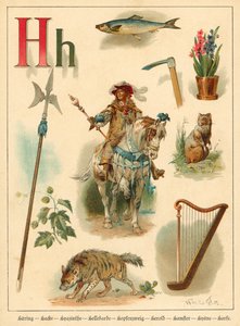 Lettera H (cromolitografia) da Walter Zweigle