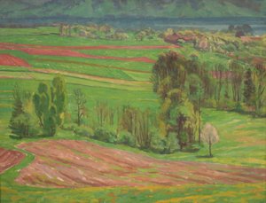 Paesaggio del lago Attersee in primavera da Walther Gamerith