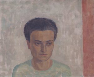 Signora S. Schönberger in camicetta verde