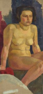 Nudo femminile seduto da Walther Gamerith