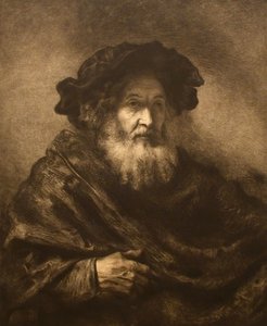 Senza titolo: Vecchio in stile Rembrandt da Waltner