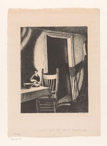 Interno alla luce della lampada