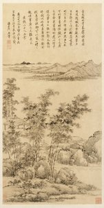 Alti Bambù e Montagne Distanti, dopo Wang Meng da Wang Hui