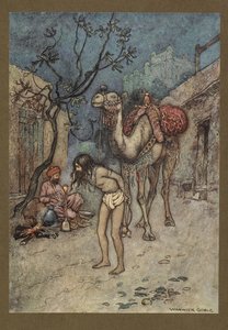 Il cammelliere scese, legò il cammello all