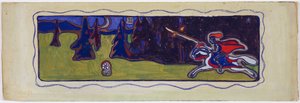Crepuscolo (verso: Schizzo di una coppia) da Wassily Kandinsky