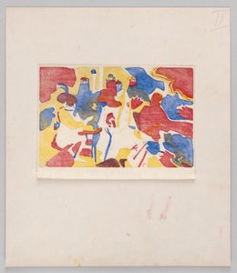 Holzschnitt zu dem Gemälde "Orientalisches" (Erster Zustand) da Wassily Kandinsky