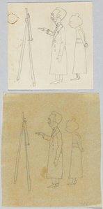 Kandinsky e Münter davanti al cavalletto da Wassily Kandinsky