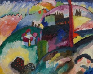 Paesaggio con ciminiera di fabbrica da Wassily Kandinsky