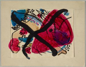 Mit schwarzen Diagonalen da Wassily Kandinsky