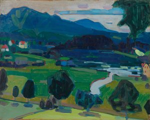 Murnau – Vista sul lago Staffelsee da Wassily Kandinsky
