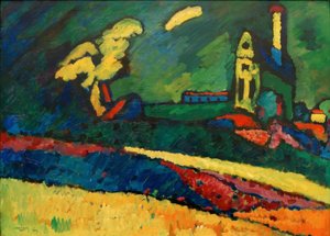 Murnau – Paesaggio con chiesa I da Wassily Kandinsky