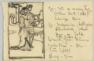 Coppia in costume medievale davanti al castello da Wassily Kandinsky