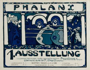 Poster per la 1a Esposizione della Falange, 1901