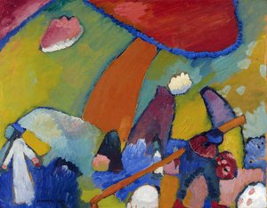 "Scena di spiaggia" Dipinto di Vassily Kandinsky (o Wassily Kandinski o Kandinskij) da Wassily Kandinsky