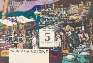 Studio per un poster di una nave da Wassily Kandinsky