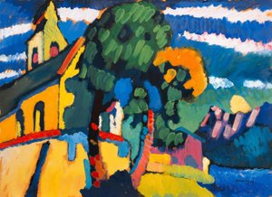Chiesa del villaggio a Riegsee da Wassily Kandinsky