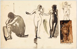 Nudi femminili e San Uberto, verso: Nudi femminili da Wassily Kandinsky