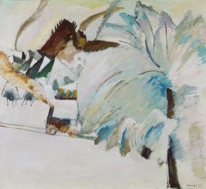 Paesaggio invernale con locomotiva da Wassily Kandinsky