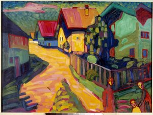 Donna in una strada a Murnau da Wassily Kandinsky