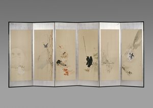 Paravento: Fiori dei dodici mesi, c.1900 da Watanabe Seitei
