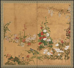 Fiori, periodo Edo, inizio-metà XVIII secolo da Watanabe Shiko