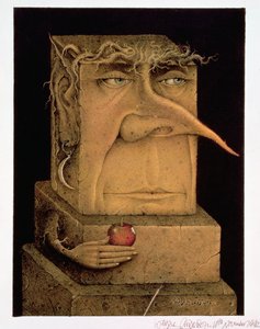 Adam (matita e pastello colorato su carta) (coppia di 155035) da Wayne Anderson