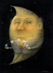 Mezzaluna giocoliera (matita e pastello colorato su carta) (coppia di 150068) da Wayne Anderson