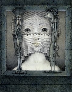 Velo di tristezza (matita e pastello colorato su carta) da Wayne Anderson