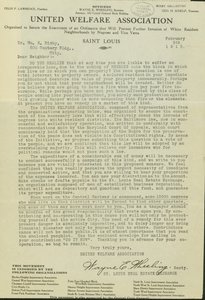 Lettera di Wayne E. Wheeling, United Welfare Association, a Caro Vicino, 5 febbraio 1915 da Wayne E. Wheeling