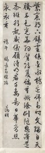 Poesia sul dono imperiale di una seta ricamata: Calligrafia in stile corsivo xingshu, c. 1525 da Wen Zhengming