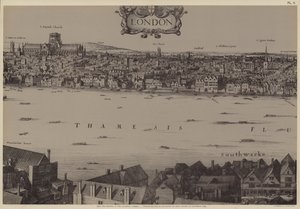 Panorama di Londra da Wenceslaus (after) Hollar