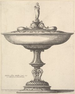 Una coppa larga con stelo ornamentale, 1646