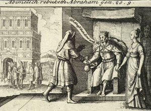Abimelech rimprovera Abramo. Stato 2