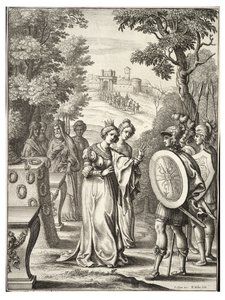 Enea incontra Andromaca da Wenceslaus Hollar