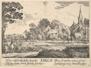 Aprile da Wenceslaus Hollar