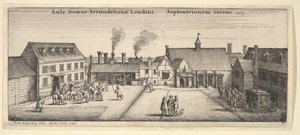 Casa Arundel dal nord da Wenceslaus Hollar