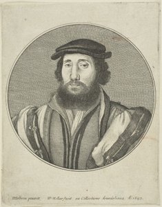 Uomo barbuto da Wenceslaus Hollar