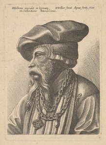 Uomo barbuto con collana, 1647 da Wenceslaus Hollar