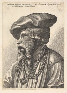 Uomo barbuto con collana, 1647 da Wenceslaus Hollar