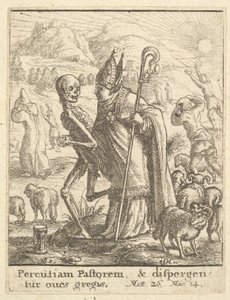 Vescovo, da La danza della morte da Wenceslaus Hollar
