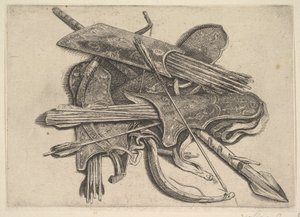 Archi, faretre e una lancia da Wenceslaus Hollar