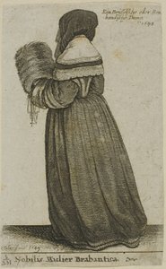 Nobile donna del Brabante da Wenceslaus Hollar