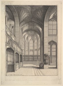 Cappella di Brays nella Cappella di San Giorgio, Windsor, 1663 da Wenceslaus Hollar