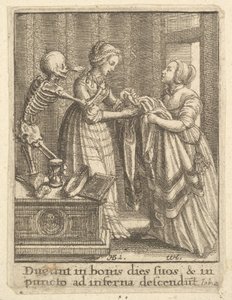Sposa, dalla Danza della Morte, 1651 da Wenceslaus Hollar