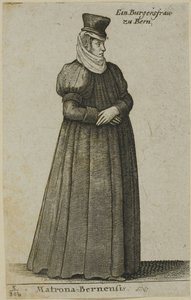 Moglie del borgomastro di Berna da Wenceslaus Hollar