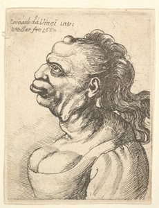 Busto di una donna con abito scollato, con labbra sporgenti, crescita sulla fronte, prominente..., 1660