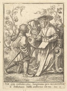 Cardinale, dalla Danza della Morte, 1651 da Wenceslaus Hollar